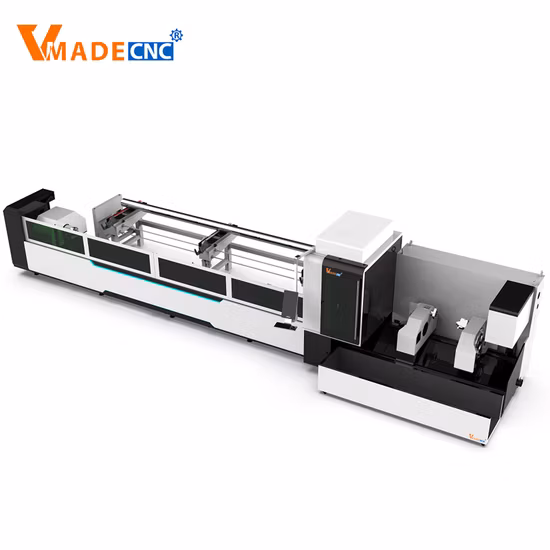Máquina cortadora láser de fibra CNC de alimentación automática para tubos cuadrados redondos